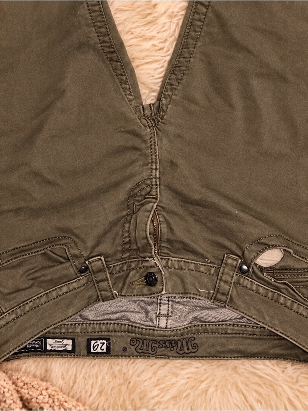Miss Me Olive Slim Straight Jeans - Classic Olive